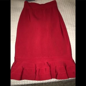 Body con red skirt